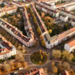 Dessau Nord aus Panoramasicht im Herbst