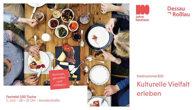 Flyer zum Event 100 Tische in Dessau