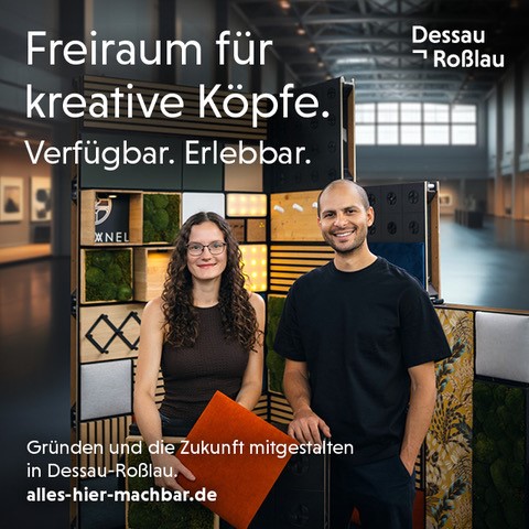 Motiv der Standortkampagne 2025 der Stadtmarketinggesellschaft Dessau-Roßlau